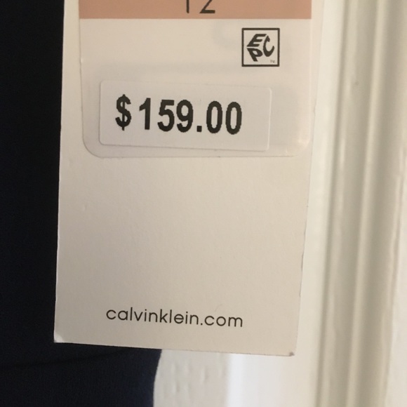Stunning BNWT Calvin Klein Navy Dress Size 10 - Picture 3 of 3